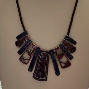 Purple Bib Pendant Necklace